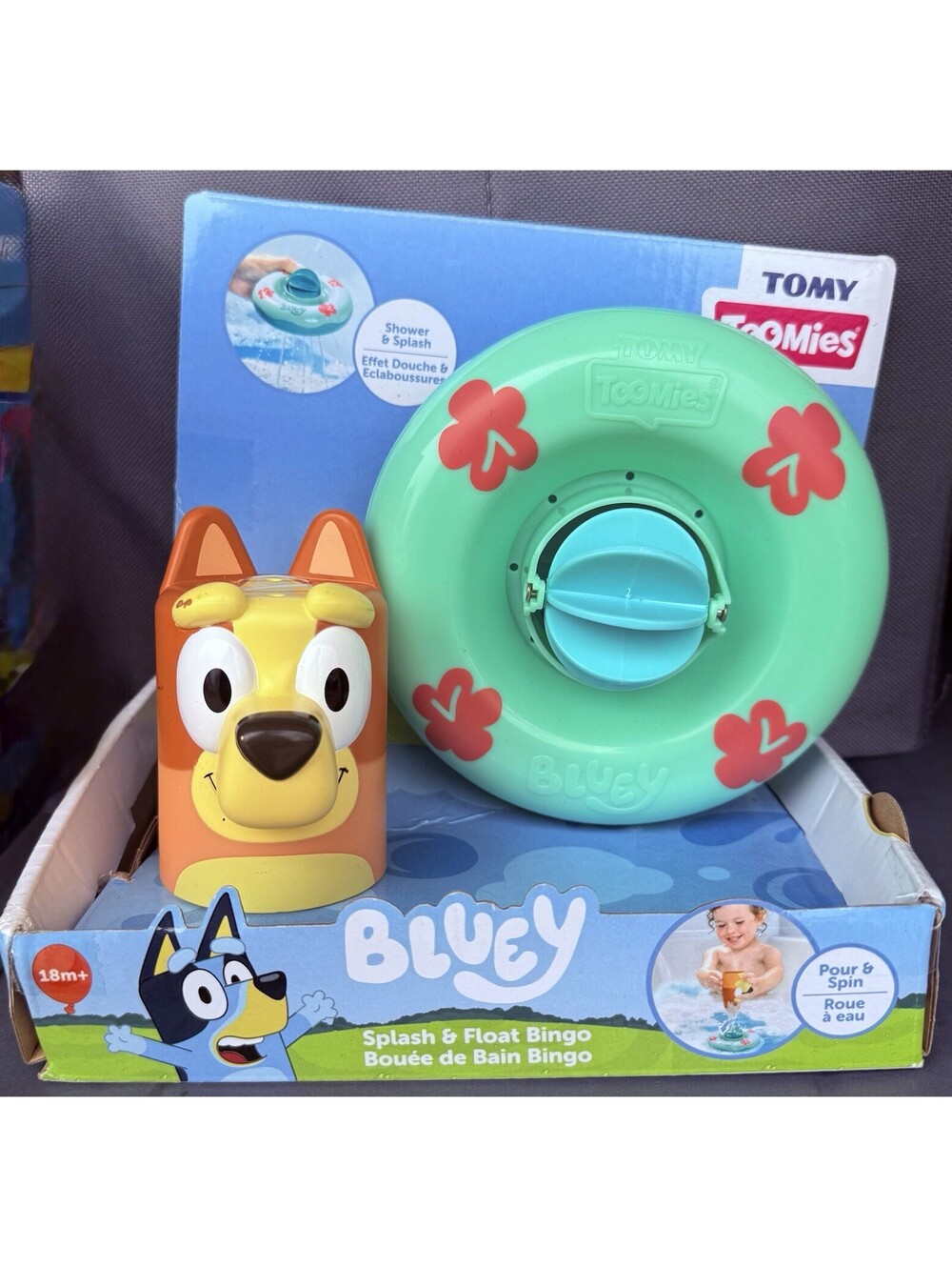 Bluey Splash & Float Bingo Bath Toy – TOMY Toomies – New Open Box – 18m+